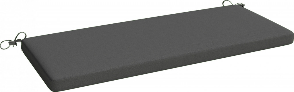 Polstrovaný polštář na zahradní lavici 110 x 46 x 6,5 cm | tmavě šedý
