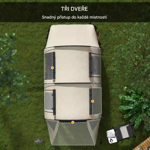 Kempinkový stan pro 5 osob | khaki č.6