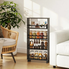 Servírovací vozík se 4 policemi | černý č.1