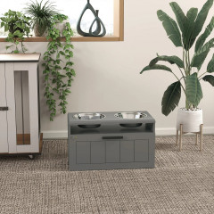 Vyvýšené nerezové misky | šedé č.1