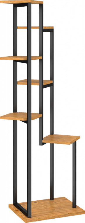 7patrový stojan na květiny 130 cm vysoký | světle hnědý