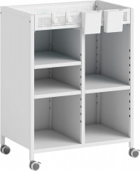 4patrový vozík na knihy | bílý č.1