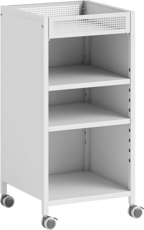 Knihovna s kolečky | bílá