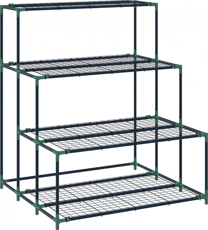 4-patrový stojan na květiny | tmavě zelený