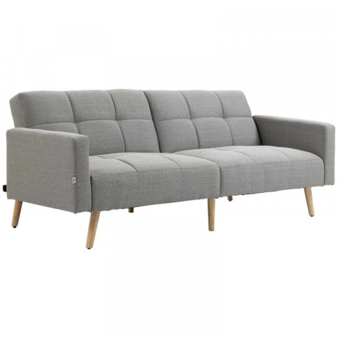 Rozkládací pohovka 2v1 205 x 88 cm | šedá č.7