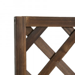 Vyvýšený květináč s mříží 72,5x31,5x149,5 cm | hnědý č.3