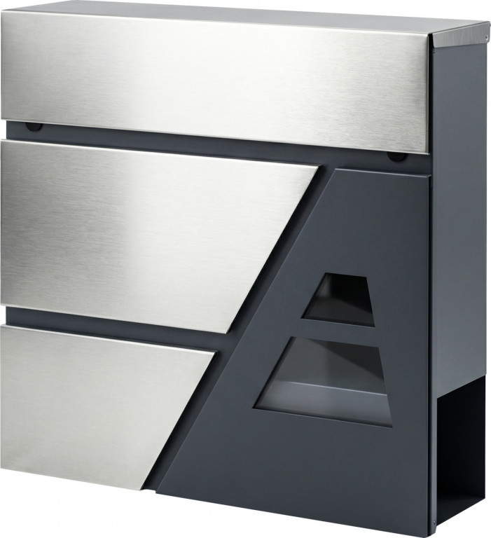 Nástěnná poštovní schránka | tmavě šedá