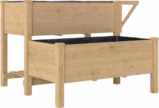 Vyvýšený záhon 2-patrový 119,5 x 102 x 76,5 cm | světle hnědý č.1