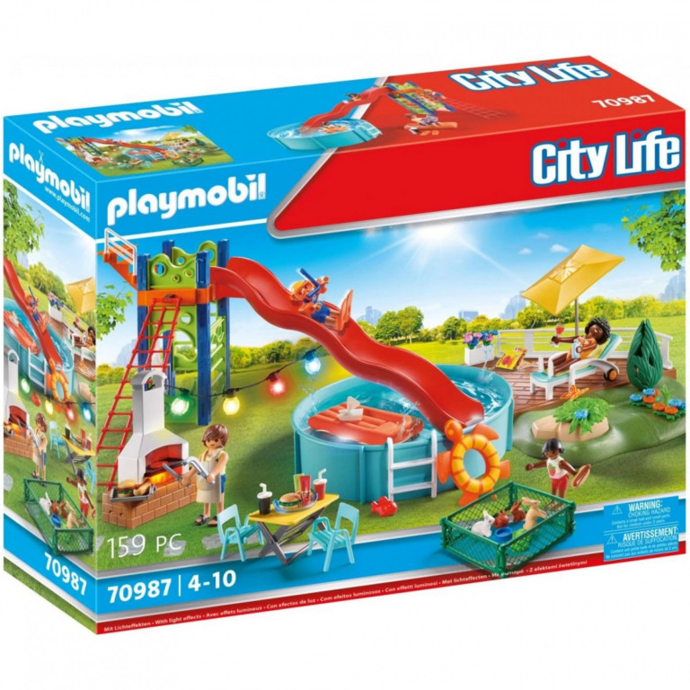 Playmobil 70987 Bazénová párty se skluzavkou