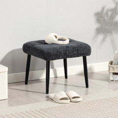 Čalouněný taburet s ocelovými nohami | tmavě šedý č.1