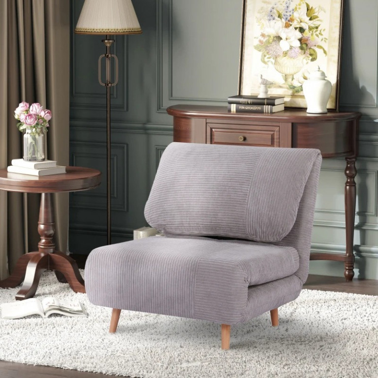 Rozkládací pohovka 2 v 1 82x 89x 83 cm | šedá