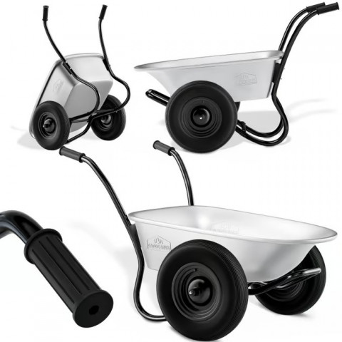 Trakař 150 kg pozinkovaná ocel | Černá / Stříbrná č.2