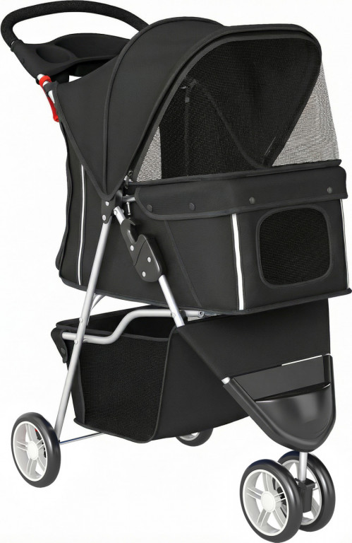 Kočárek pro psy a kočky | černý