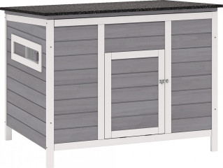 Dřevěný kurník pro kachny 93 x 70 x 72 cm | šedý č.1