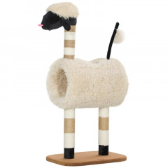 Škrabadlo pro kočky v designu ovce, 98 cm | světle hnědé č.2