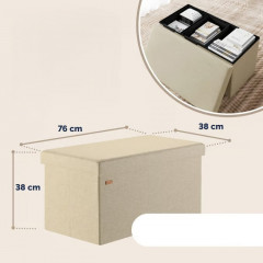Skládací lavice 76x38x38cm | béžová č.2