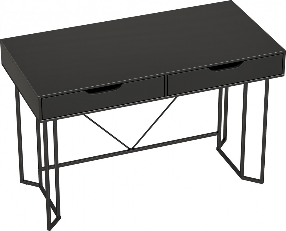 Psací stůl se 2 zásuvkami 120 x 60 x 77 cm | černý