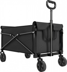 Skládací ruční vozík s nastavitelnou rukojetí | černý č.1