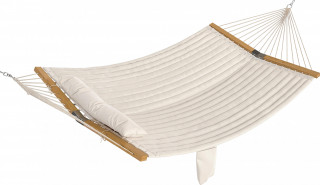 Houpací síť venkovní 200x140cm | krémově bílá č.1