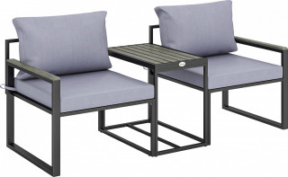 Balkonový nábytek s prodyšným potahem | šedý č.1