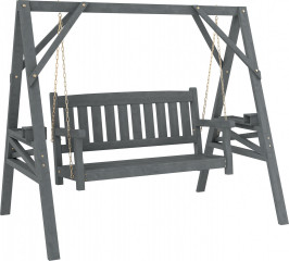 Zahradní houpačka pro 2 osoby | šedá č.1