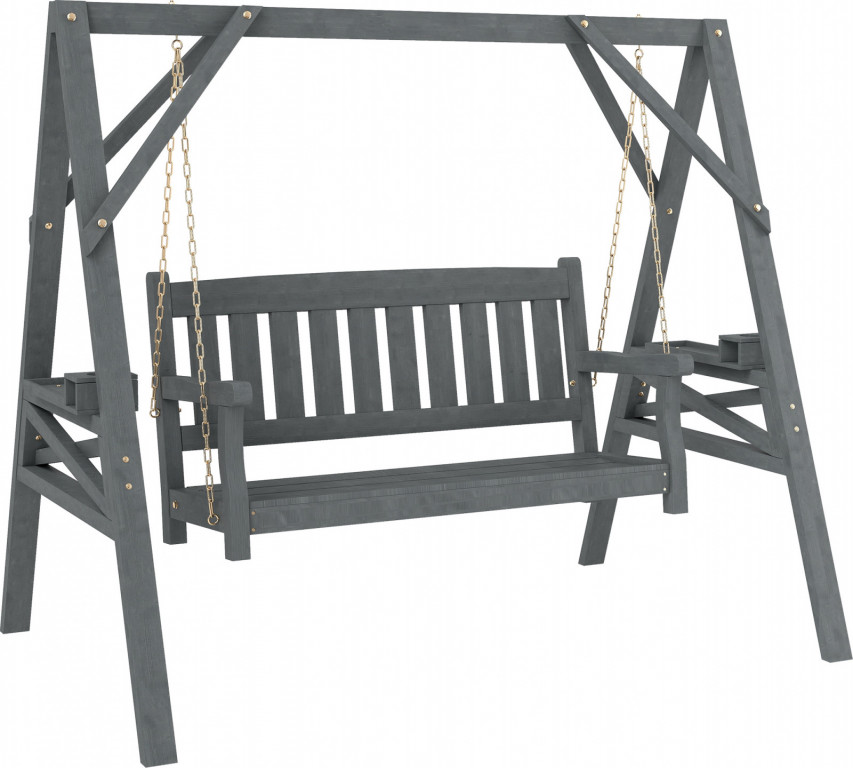 Zahradní houpačka pro 2 osoby | šedá