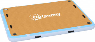 Nafukovací plovoucí plošina pro 4-6 osob s protiskluzovým povrchem | hnědá + modrá č.1