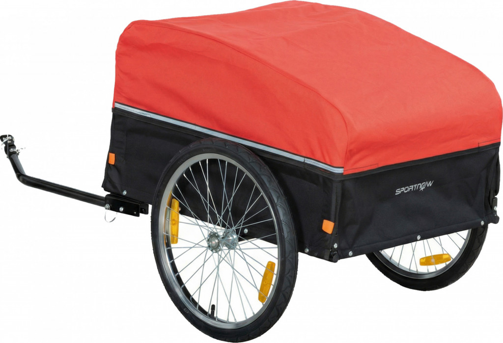 Přívěs na kolo 170 litrů | černý + červený