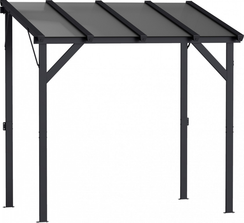 Altán na grilování 2,44 x 1,48 m | tmavě šedý