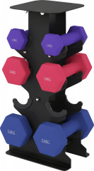 Sada činek 3 páry s úložným stojanem | fialové + růžové + modré č.1