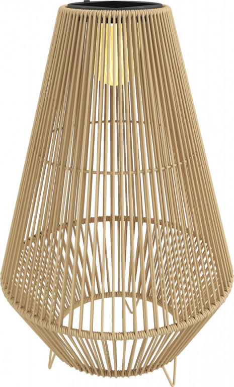 Solární stojací ratanová lampa | přírodní
