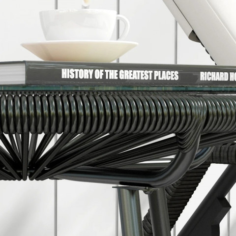 Kulatý zahradní stolek, průměr 50 cm | černý č.4