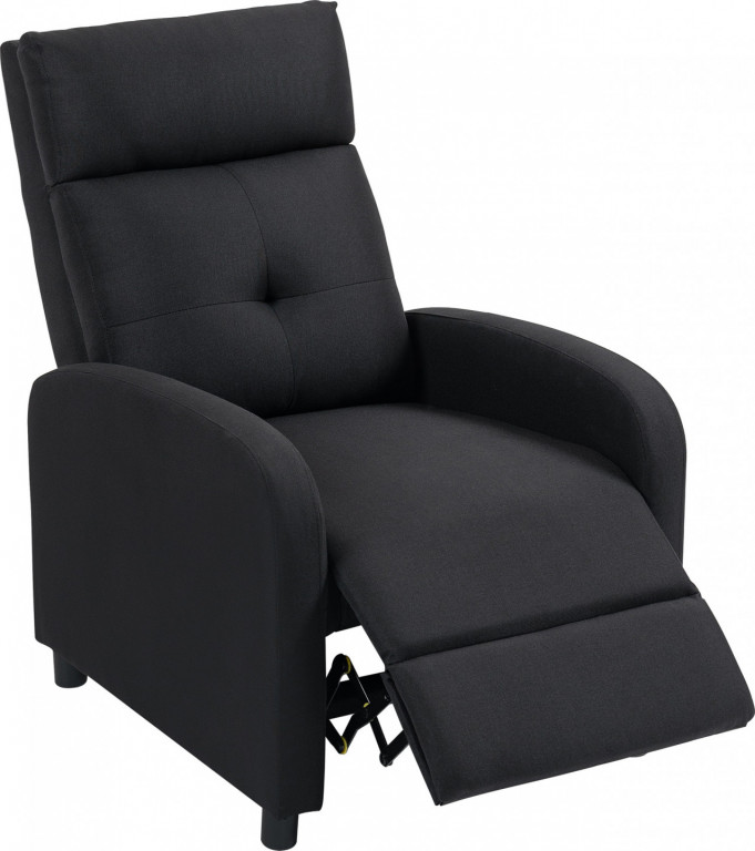 Relaxační TV křeslo s pružinovým jádrem | černé