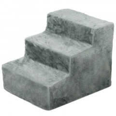 Schody pro domácí mazlíčky, plyšový vzhled | světle šedé č.2