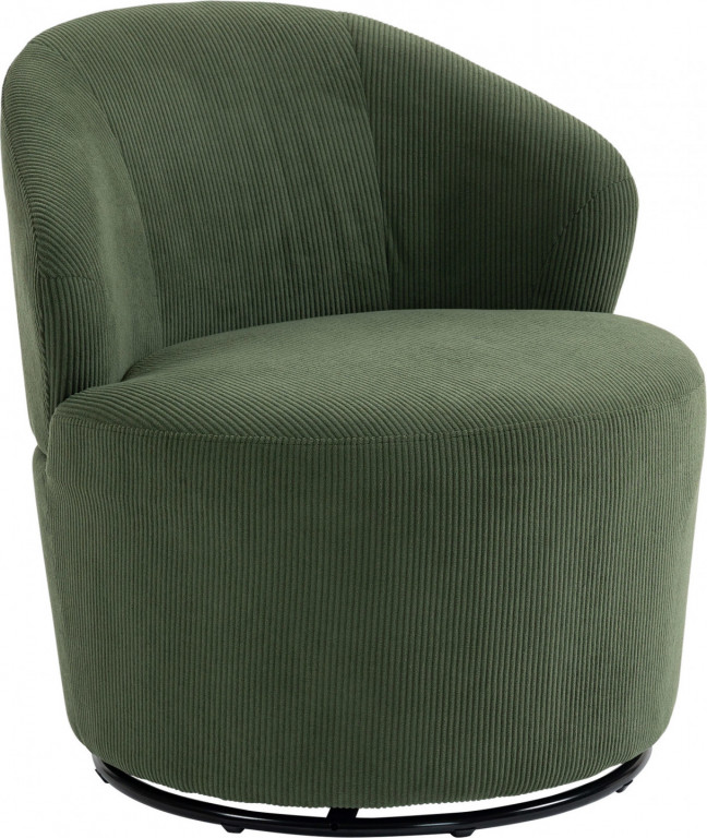 Moderní čalouněné křeslo se zahnutým opěradlem | zelené