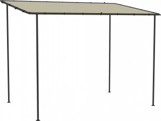 Zahradní přístřešek s kovovým rámem 3 x 1,8 x 2,3 m | krémově bílý č.1