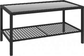 Polyratanový konferenční stolek 92 x 50 x 45 cm | černý č.1