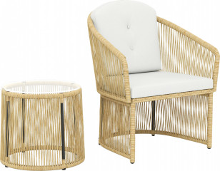 Polyratanový zahradní nábytek | krémově bílý č.1