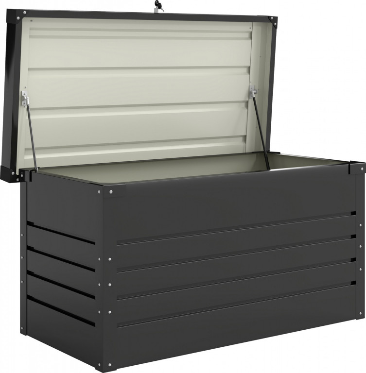Kovový zahradní box 450 litrů | šedý