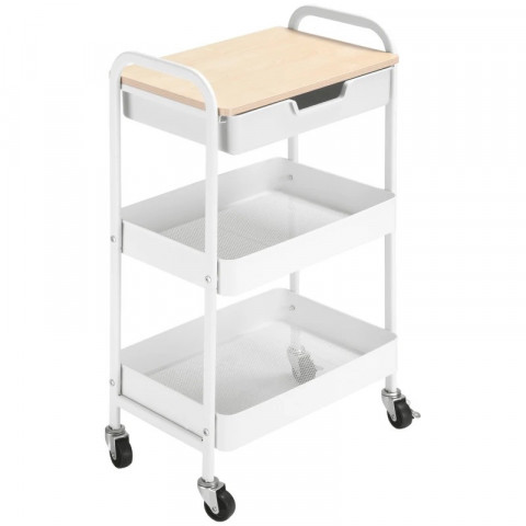 Servírovací vozík s rukojetí | bílý č.6