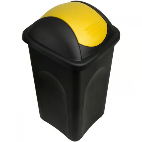 Odpadkový koš 60l | černý/žlutý č.3