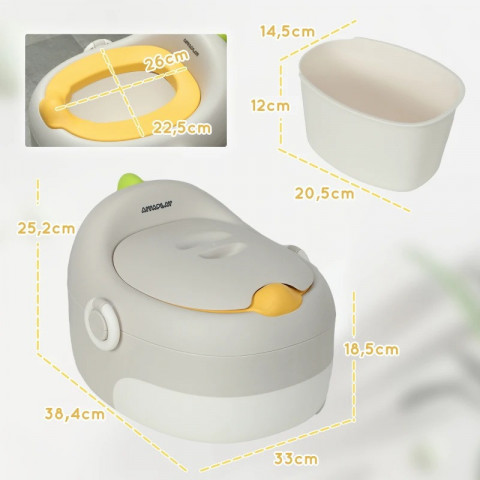 Dětský nočník 25,2x38,4x33 cm | šedý č.4