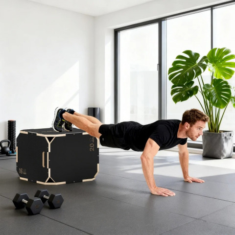 Plyo box 3v1 51 x 47,5 x 40,5 cm | černý č.4