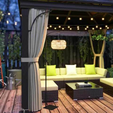 Solární stojací lampa Boho | černá + žlutá č.4