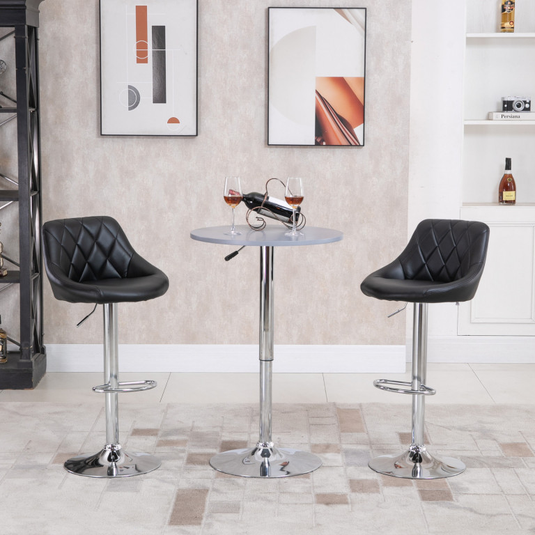 2x barová židle Karim | černá