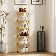 Skládací botník se 6 patry | přírodní č.1