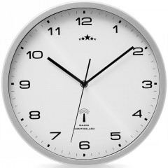 Rádiem řízené hodiny Ø31cm | bílé/stříbrné č.2