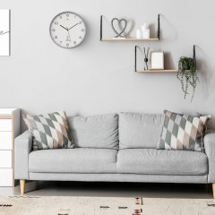 Rádiem řízené hodiny Ø31cm | bílé/stříbrné č.3