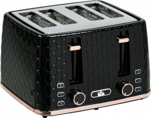 Nerezový topinkovač s nástavcem na housky | černý č.1