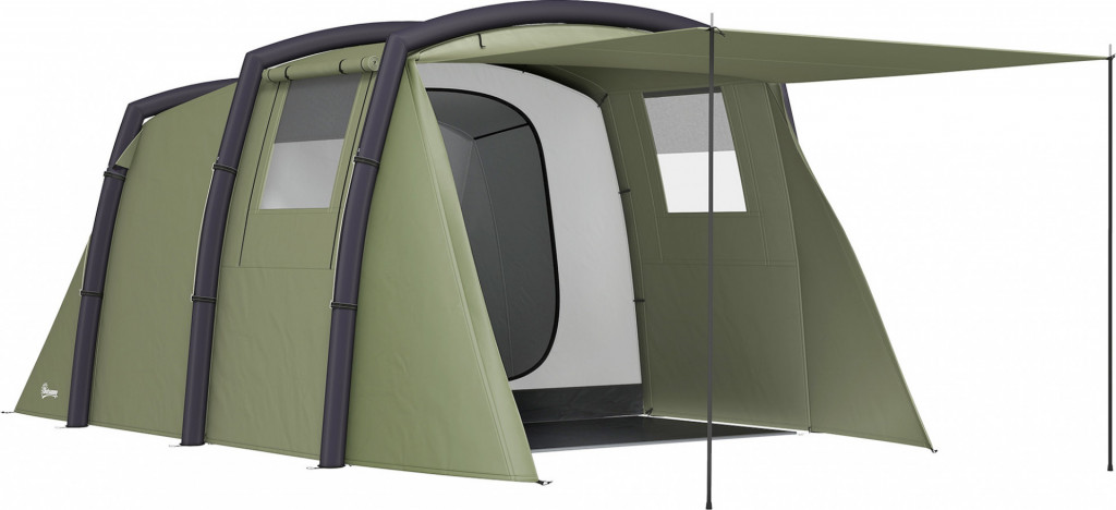 Nafukovací stan pro 3-6 osob | zelený